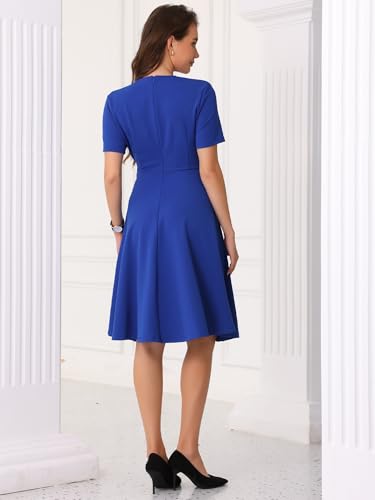 Allegra K Elegant V Neck Wrap Dress for Women