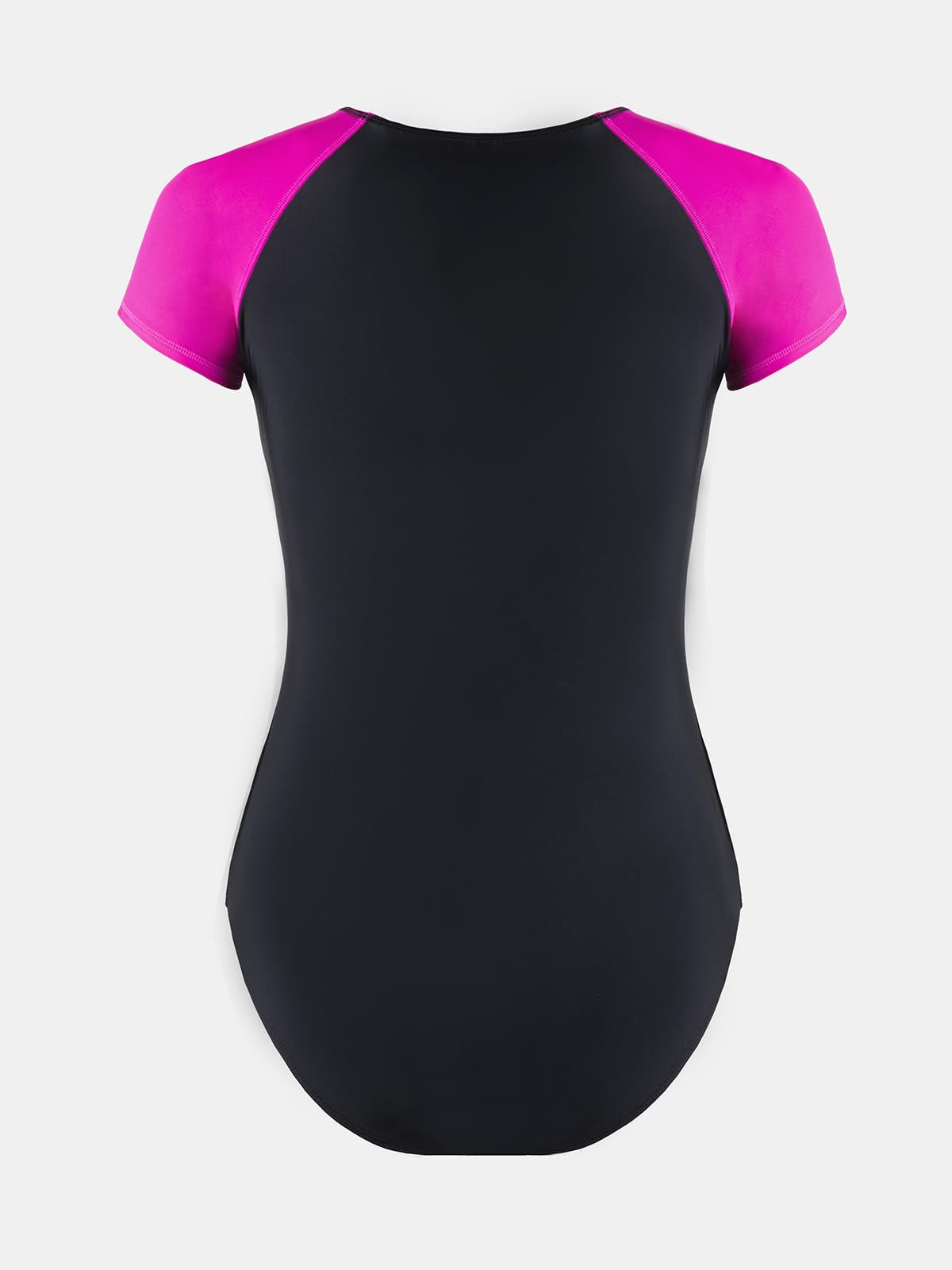 CUPSHE One Piece Swimsuit for Women High Neck Zipper Short Sleeve Bathing Suit