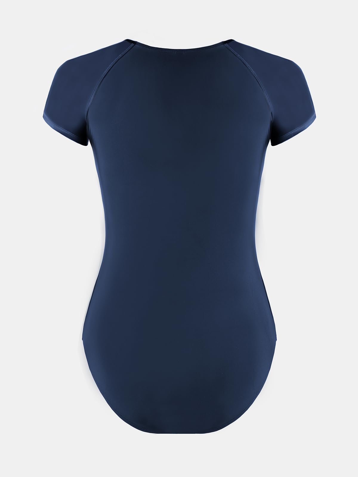 CUPSHE One Piece Swimsuit for Women High Neck Zipper Short Sleeve Bathing Suit