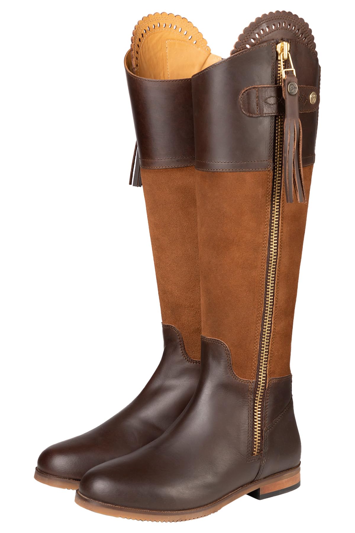 Ladies Regular Fit Spanish Riding Boots Womens Suede Knee High Country Boot