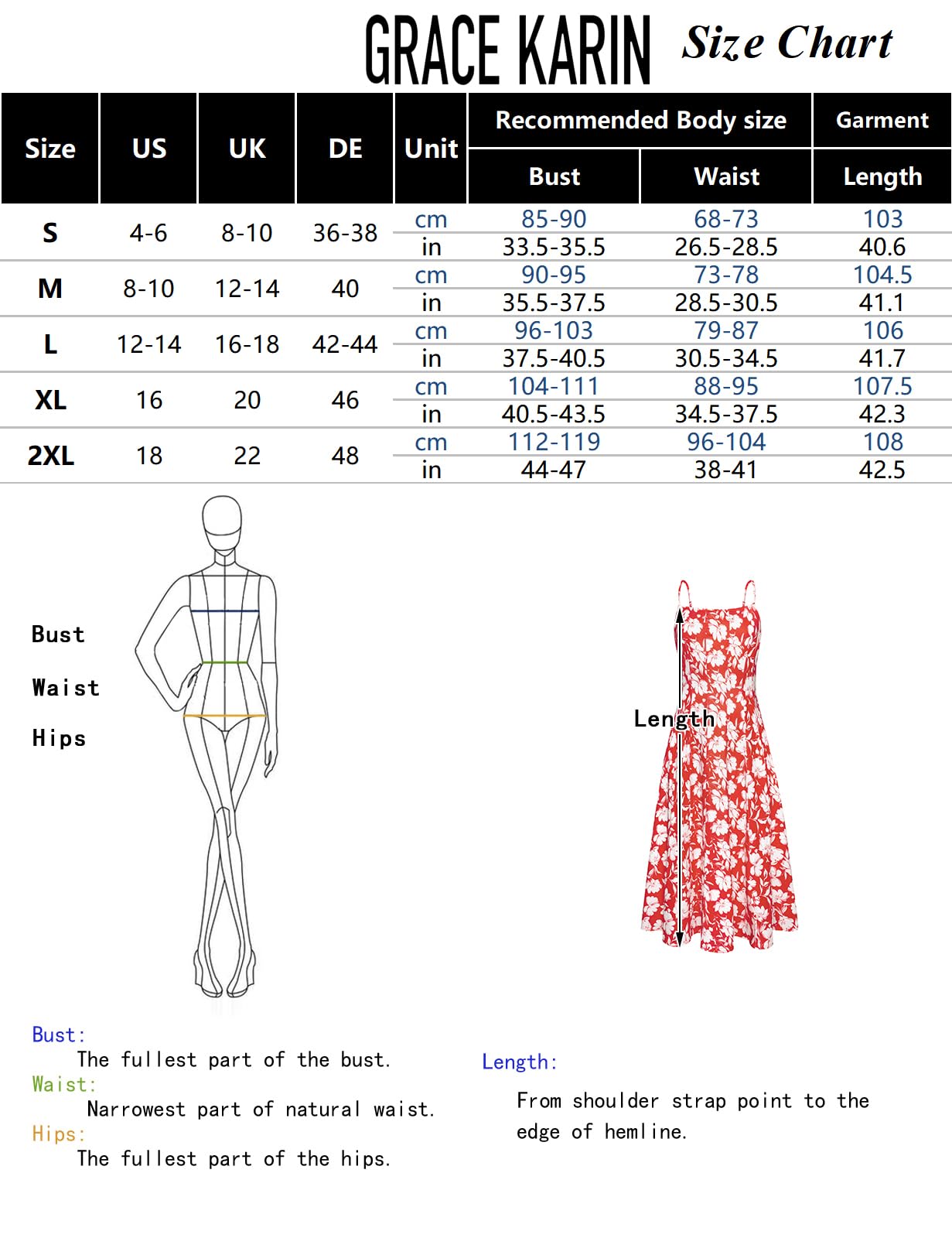 GRACE KARIN Women Summer Strappy Dress