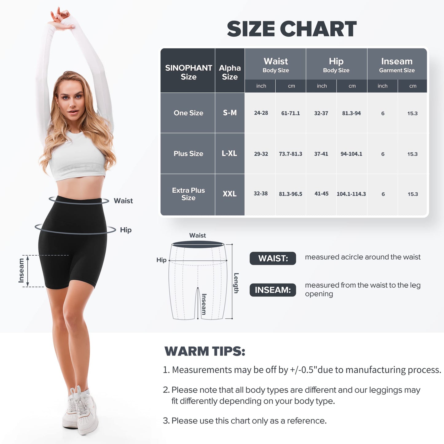 SINOPHANT High Waisted Cycling Shorts Women