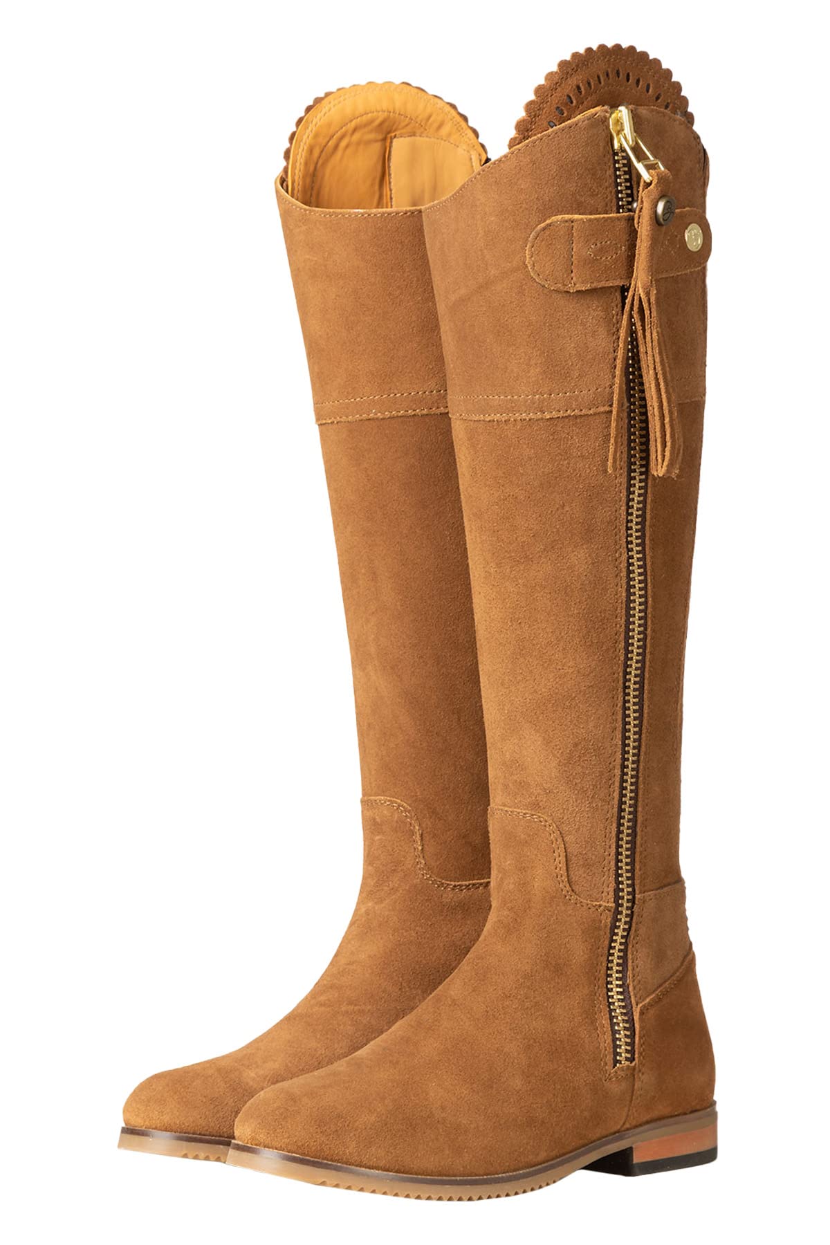 Ladies Regular Fit Spanish Riding Boots Womens Suede Knee High Country Boot