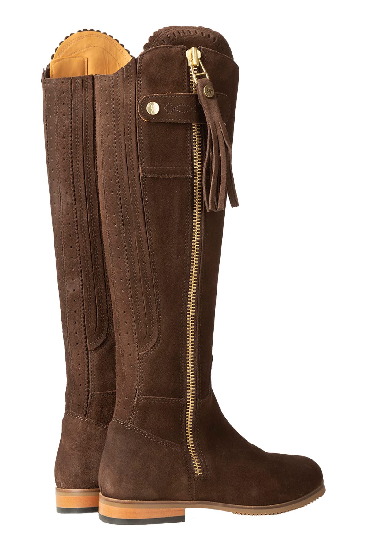 Ladies Regular Fit Spanish Riding Boots Womens Suede Knee High Country Boot