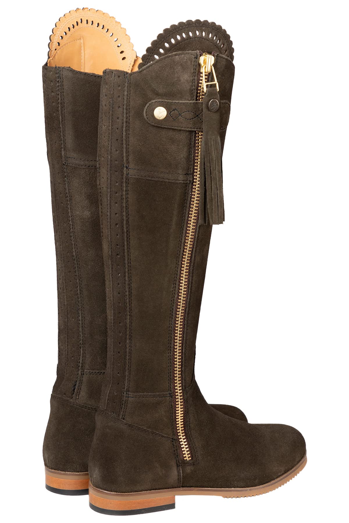 Ladies Regular Fit Spanish Riding Boots Womens Suede Knee High Country Boot