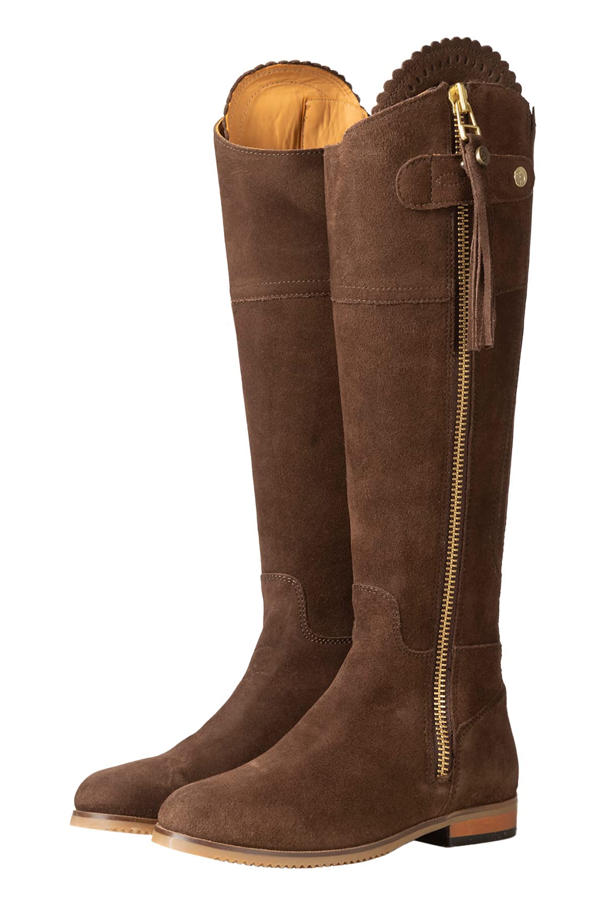 Ladies Regular Fit Spanish Riding Boots Womens Suede Knee High Country Boot