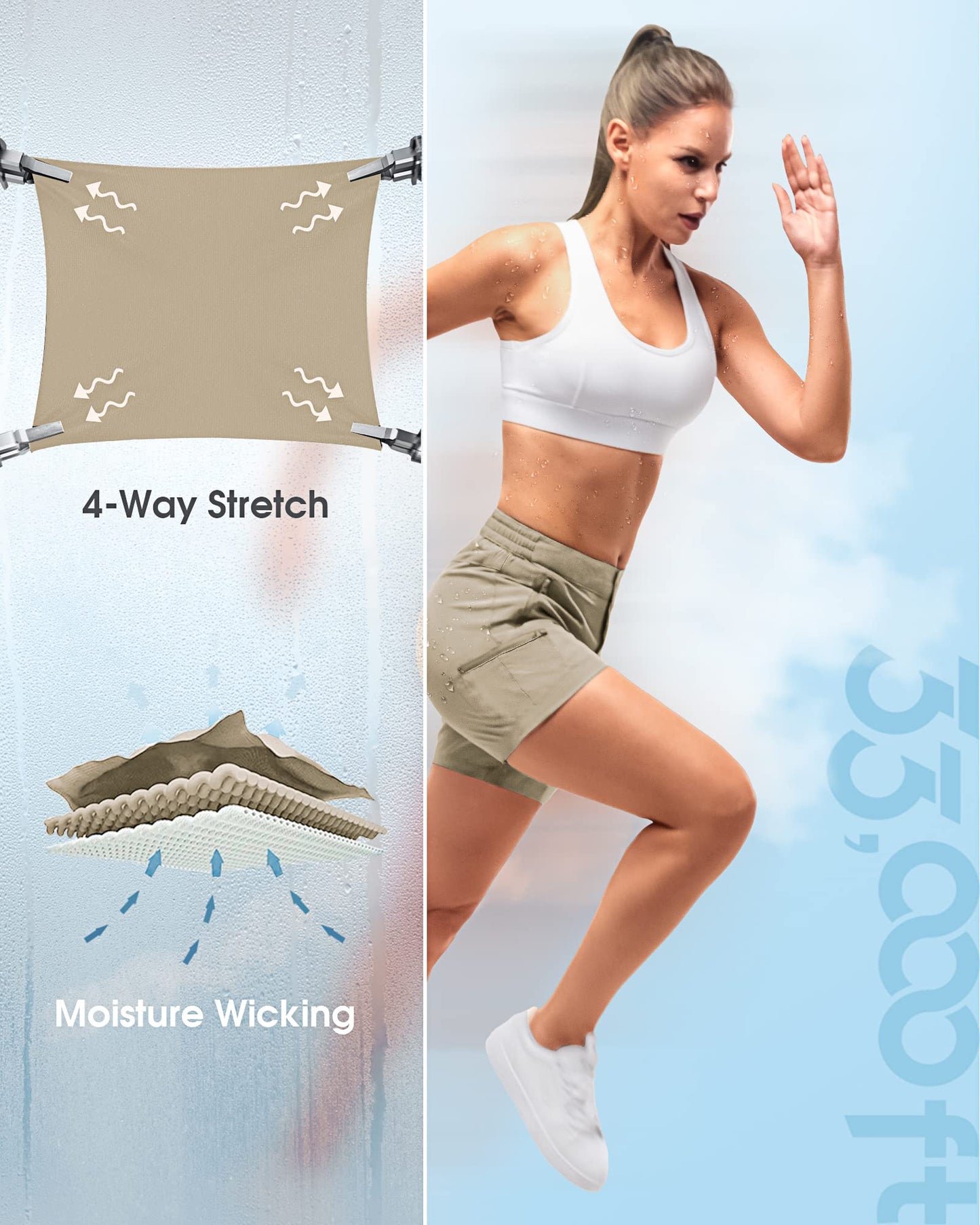 33,000ft Women's Hiking Shorts Quick Dry