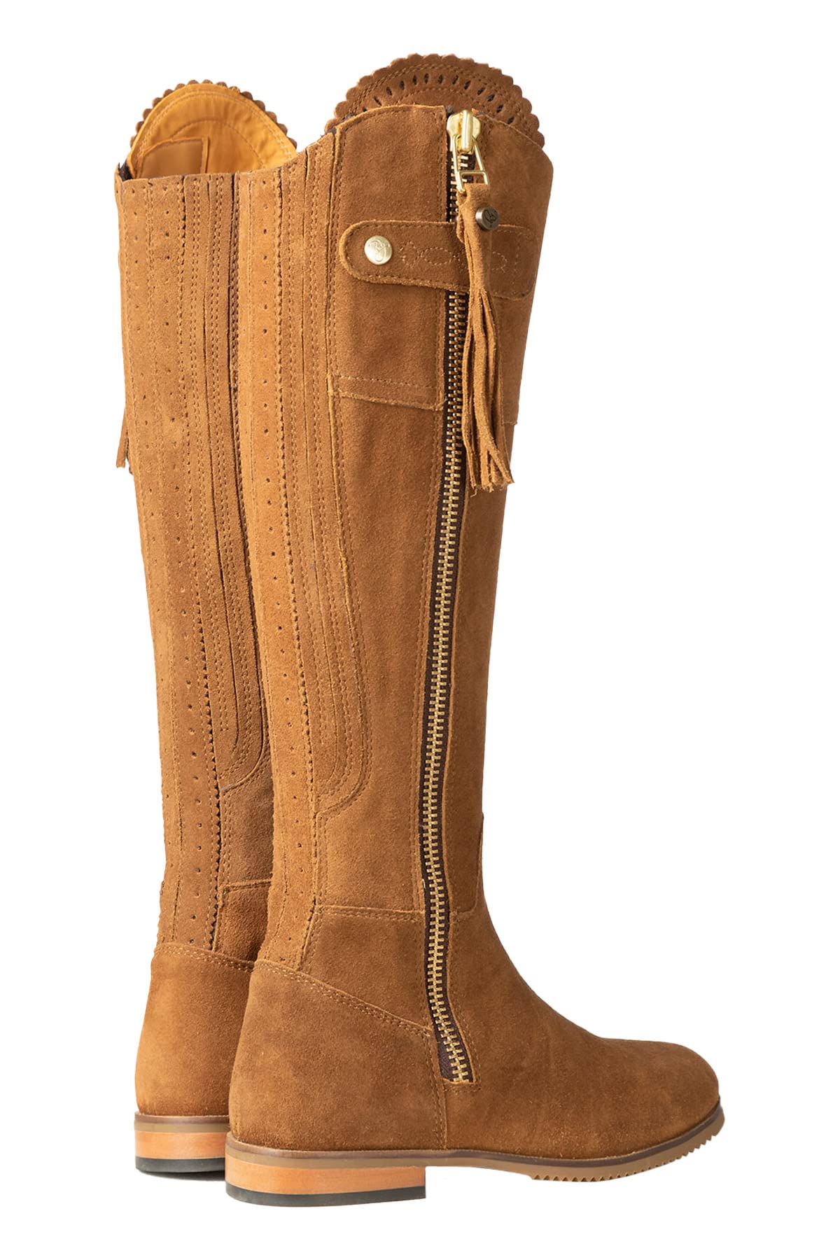 Ladies Regular Fit Spanish Riding Boots Womens Suede Knee High Country Boot