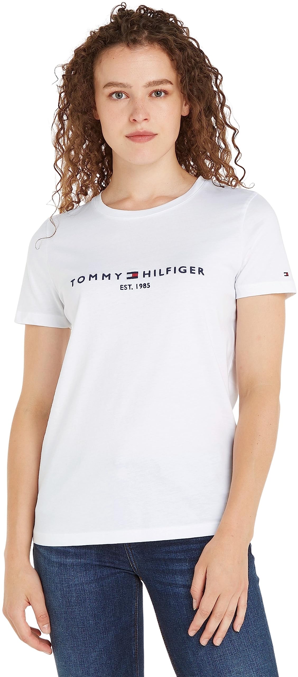 Tommy Hilfiger Women's Heritage Hilfiger C-nk Reg Tee S/S Knit Tops