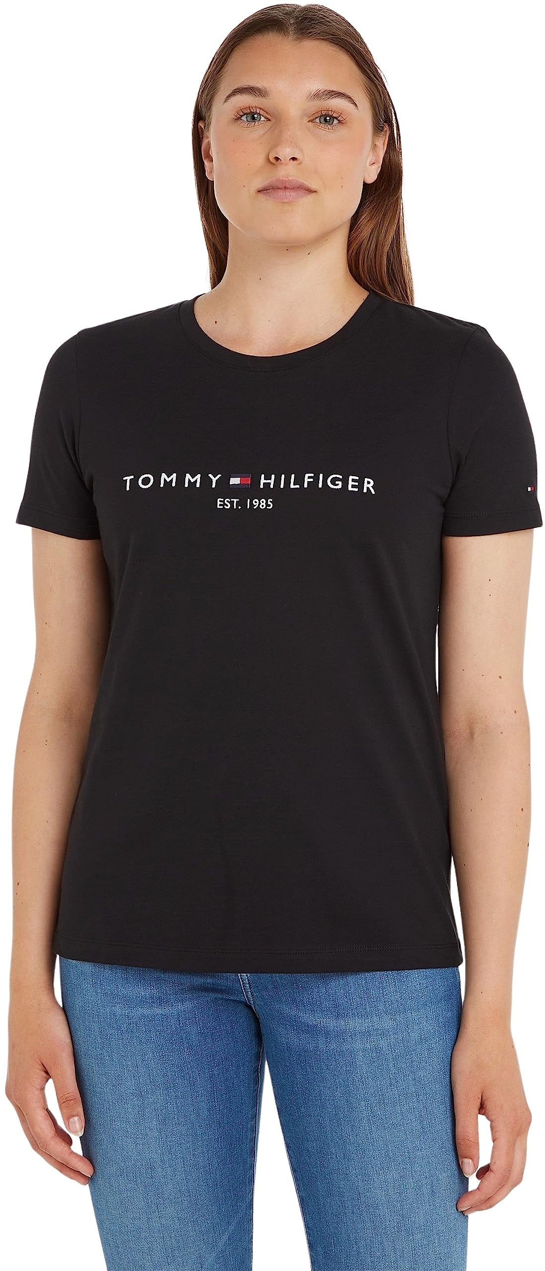 Tommy Hilfiger Women's Heritage Hilfiger C-nk Reg Tee S/S Knit Tops
