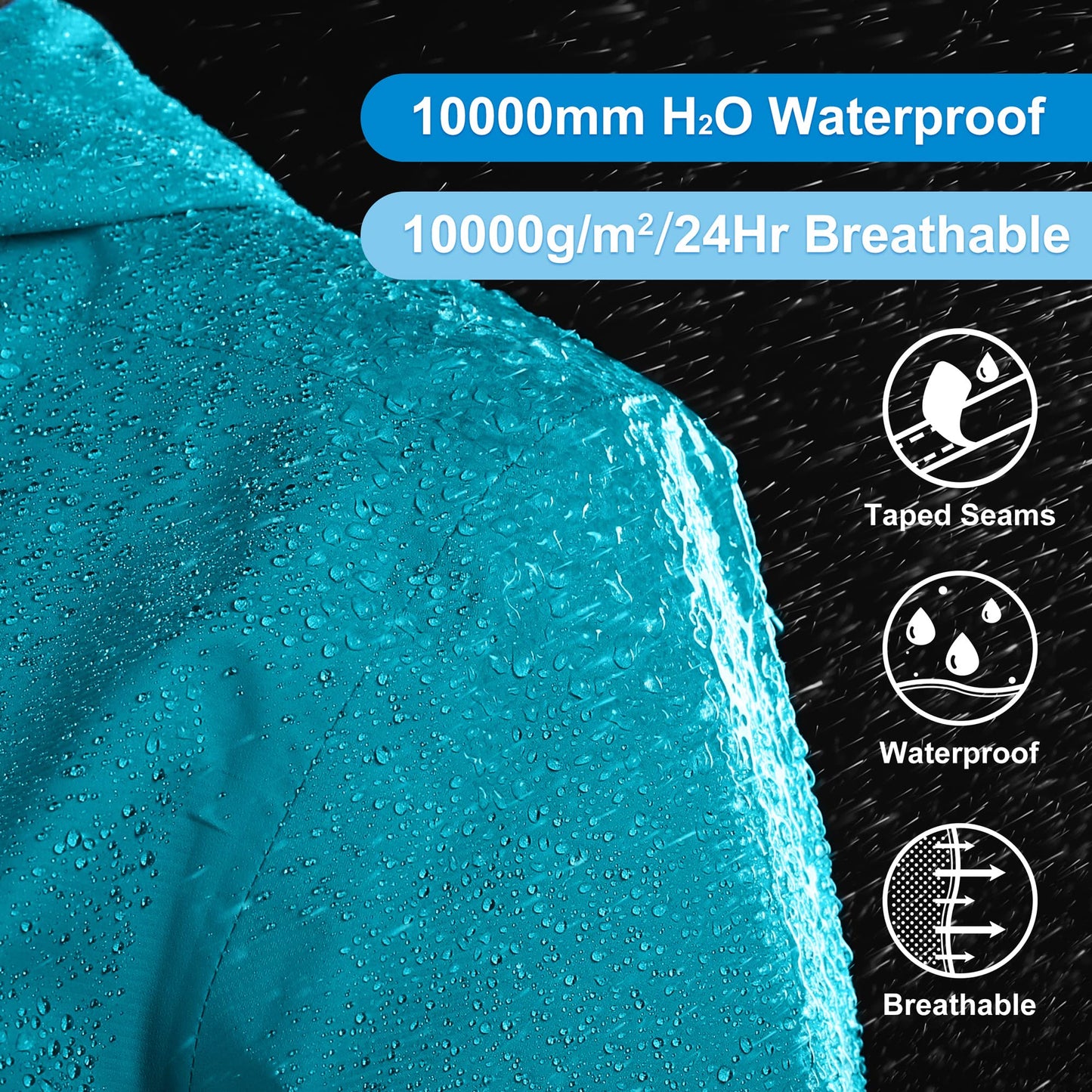 33,000ft Women's Waterproof Packable Rain Jacket