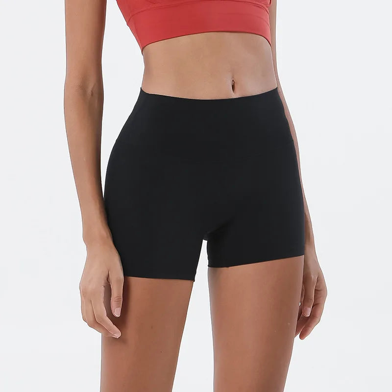 Nylon Gym short Yoga Fitness Women Cycling Shorts Tight Elastic Breathable High Waist Sports Pants No T Lines 13 Colors