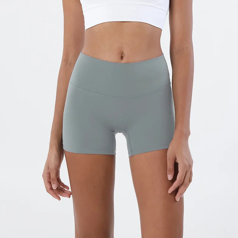 Nylon Gym short Yoga Fitness Women Cycling Shorts Tight Elastic Breathable High Waist Sports Pants No T Lines 13 Colors