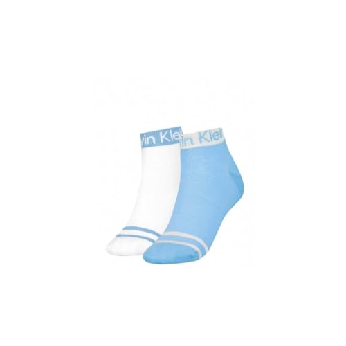 Calvin Klein Women's Logo Welt Quarter 2 Pack (Pack of 2)