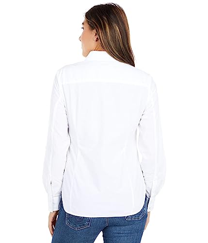 Tommy Hilfiger Women's Plaid Roll Tab Top Button Down Shirt