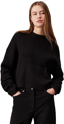 Calvin Klein Jeans Women's Logo Regular Knitted Jumper