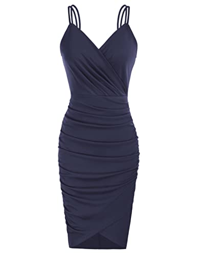 GRACE KARIN Women Sequined Velvet Spaghetti Dress