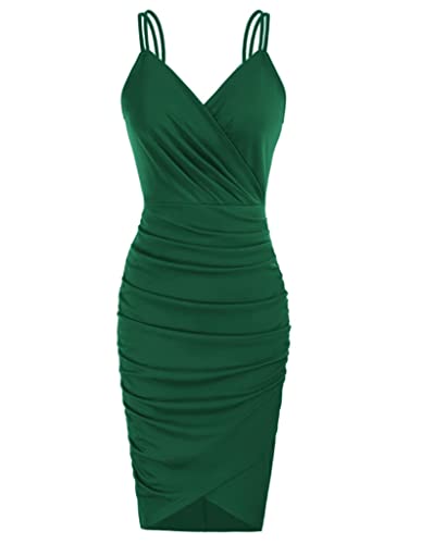 GRACE KARIN Women Sequined Velvet Spaghetti Dress