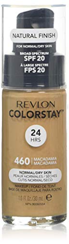 Revlon ColorStay Liquid Foundation Makeup for Normal/Dry Skin SPF 20, Longwear with Medium-Full Coverage and Natural Finish, Oil Free, (250), 30 ml