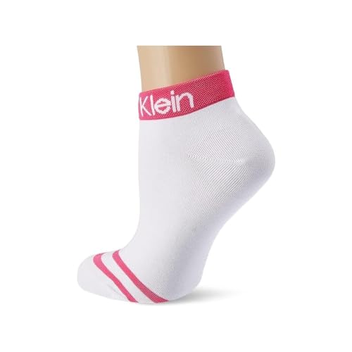 Calvin Klein Women's Logo Welt Quarter 2 Pack (Pack of 2)