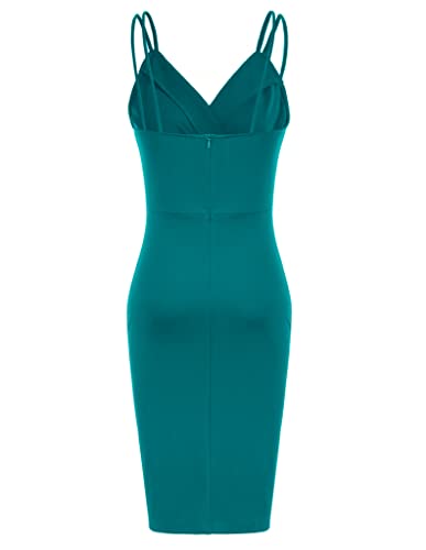 GRACE KARIN Women Sequined Velvet Spaghetti Dress