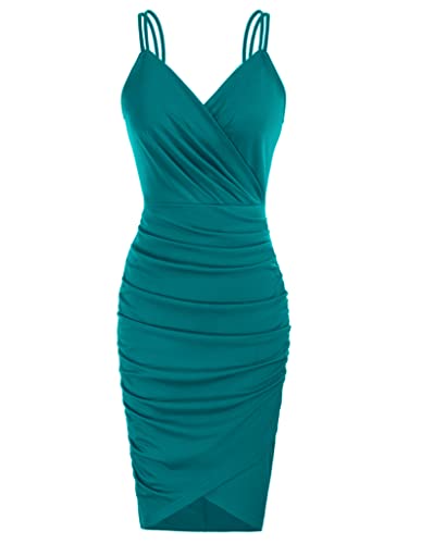 GRACE KARIN Women Sequined Velvet Spaghetti Dress