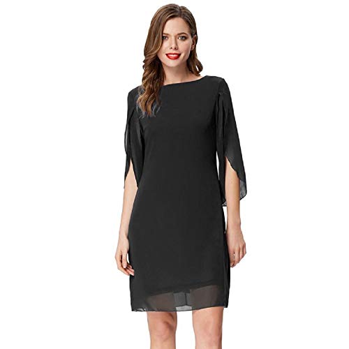GRACE KARIN Women's Elegant Cowl Neck Belted Dress
