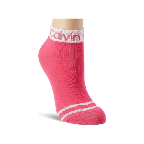 Calvin Klein Women's Logo Welt Quarter 2 Pack (Pack of 2)