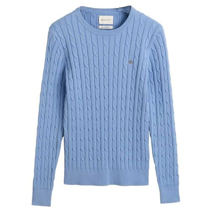GANT Womens Cotton Cable Knit Crew Neck Sweater