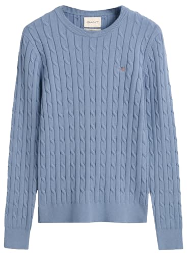 GANT Womens Cotton Cable Knit Crew Neck Sweater