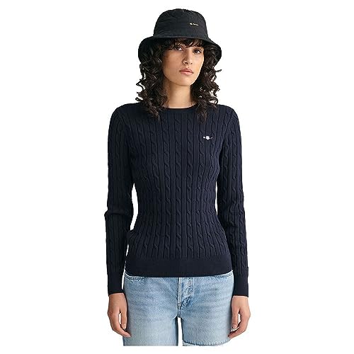 GANT Womens Cotton Cable Knit Crew Neck Sweater