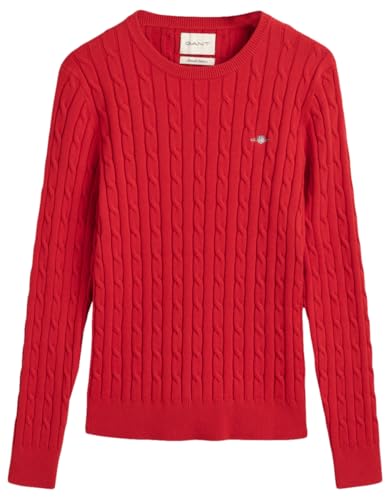 GANT Womens Cotton Cable Knit Crew Neck Sweater