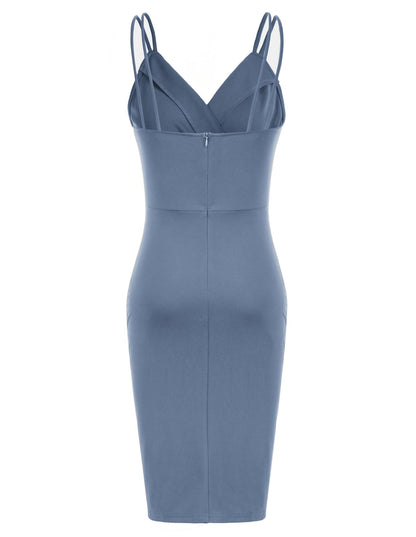 GRACE KARIN Women Sequined Velvet Spaghetti Dress