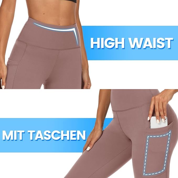DDOBB 2 Pack Leggings for Women High Waisted