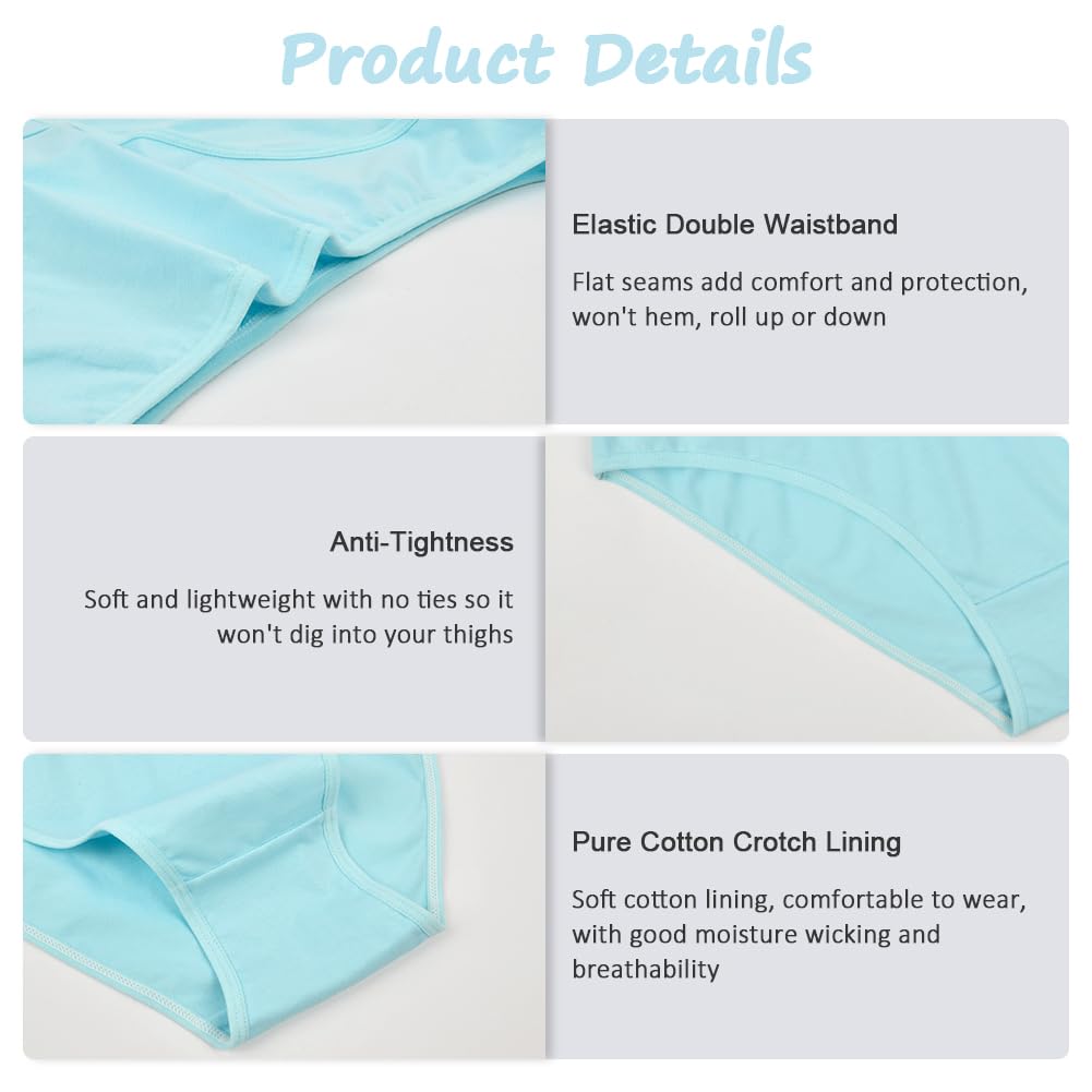 flintronic Women's Underwear, 6 Pcs Cotton Breathable Knickers Multipack