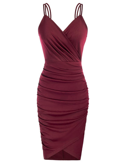 GRACE KARIN Women Sequined Velvet Spaghetti Dress