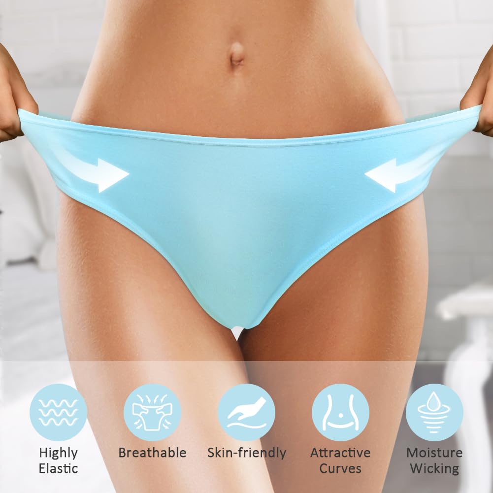 flintronic Women's Underwear, 6 Pcs Cotton Breathable Knickers Multipack