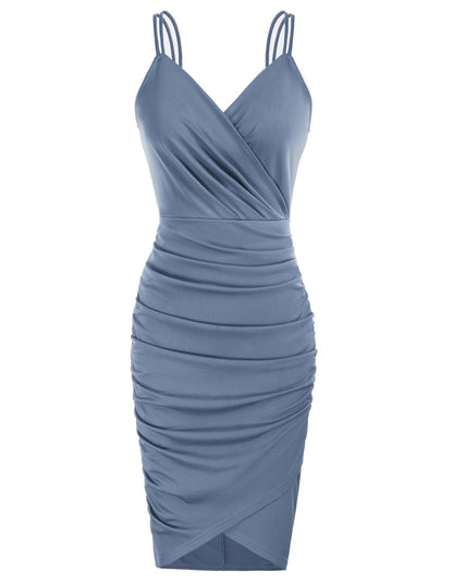 GRACE KARIN Women Sequined Velvet Spaghetti Dress