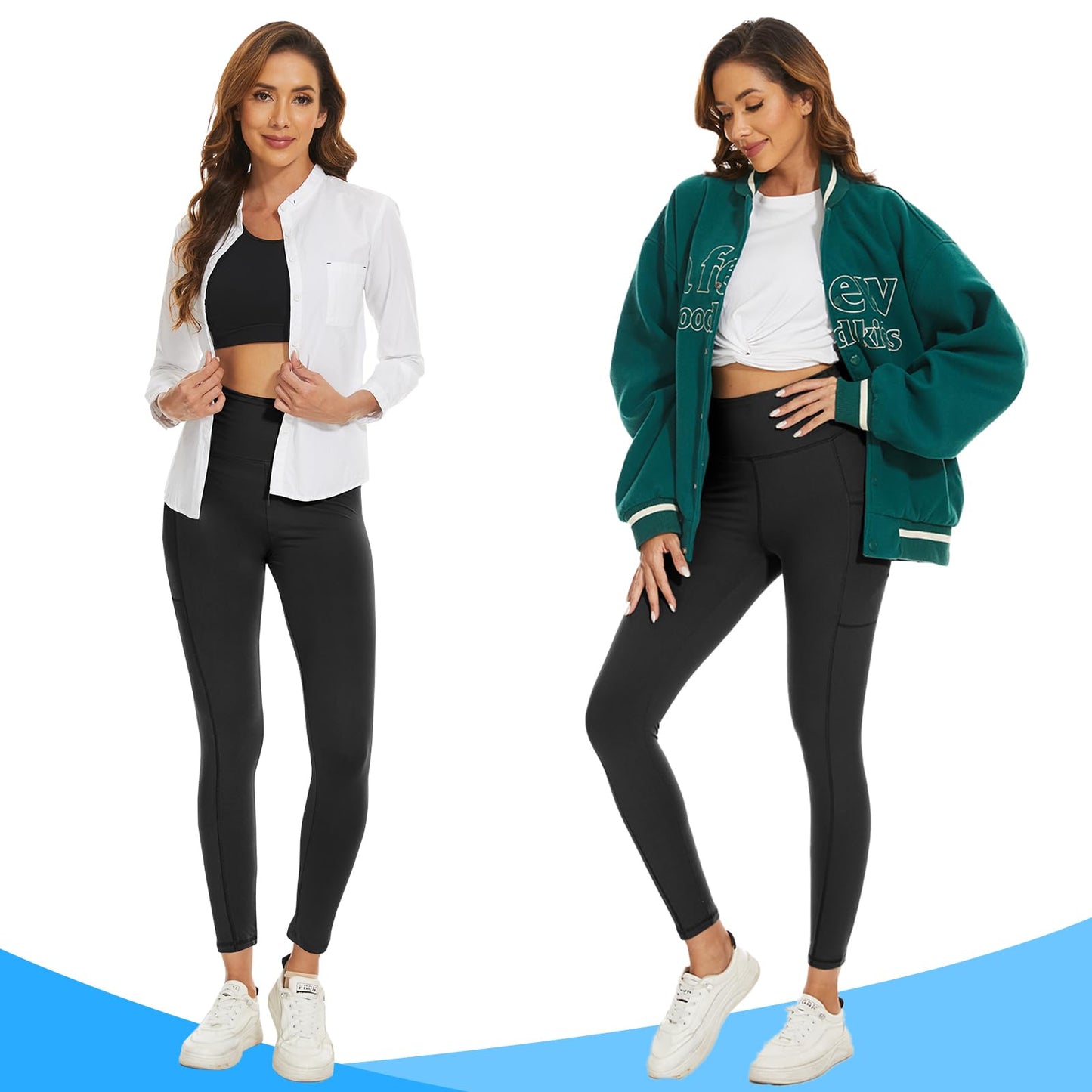 DDOBB 2 Pack Leggings for Women High Waisted