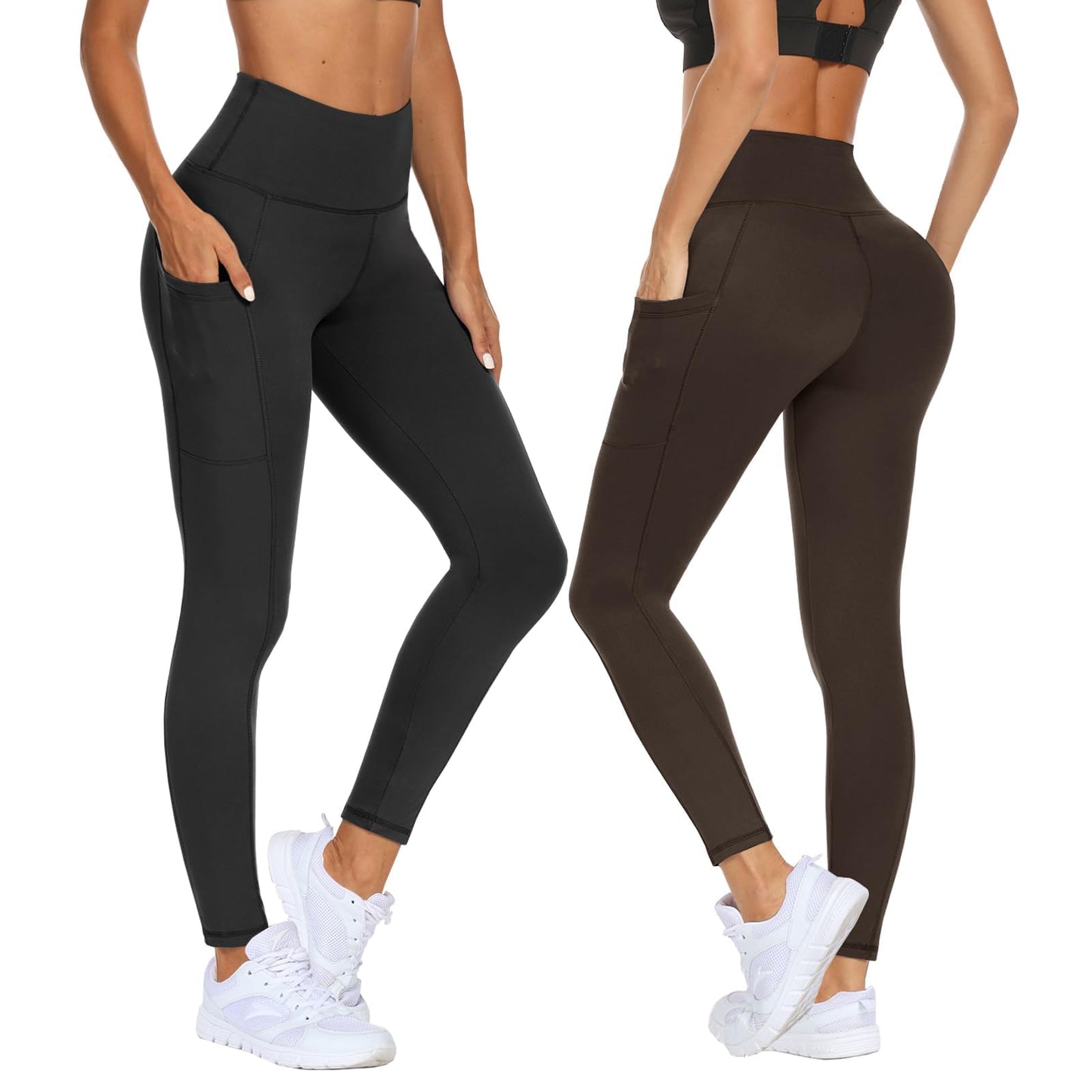 DDOBB 2 Pack Leggings for Women High Waisted