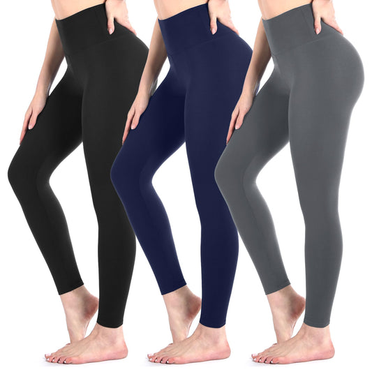 3 Pack Black Leggings for Women