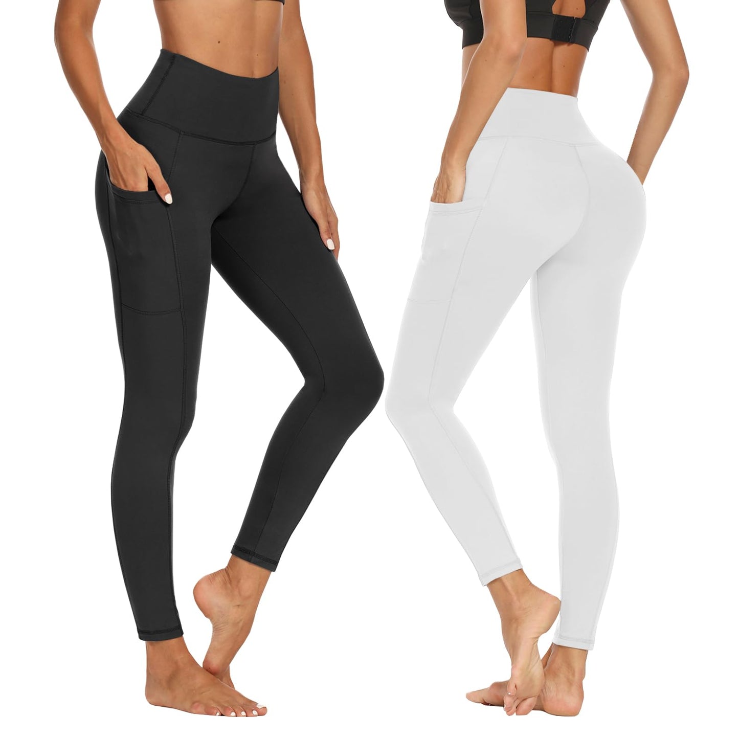DDOBB 2 Pack Leggings for Women High Waisted