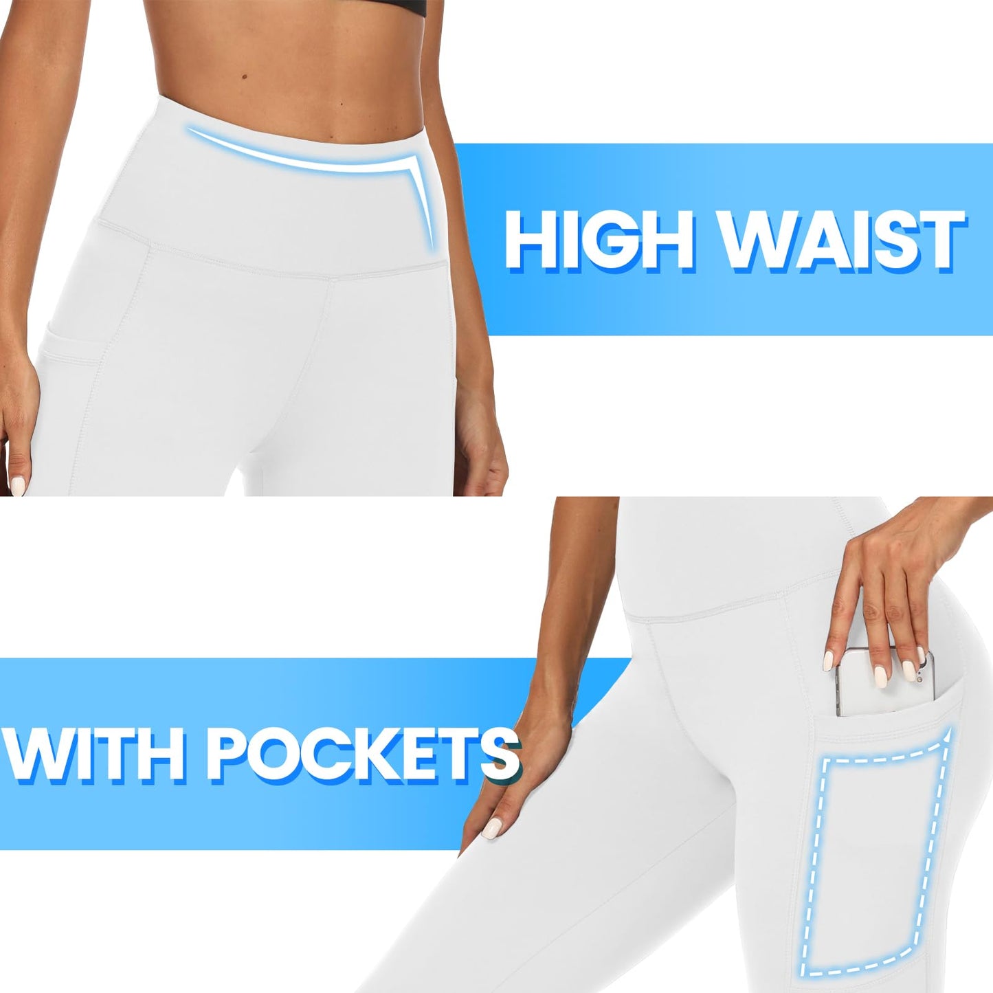 DDOBB 2 Pack Leggings for Women High Waisted