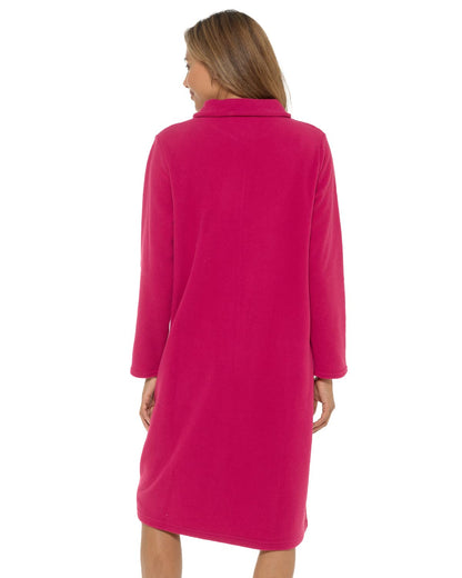 Undercover Ladies' Soft Fleece Zip Gown with Satin Trim