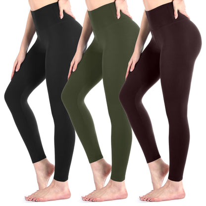 3 Pack Black Leggings for Women