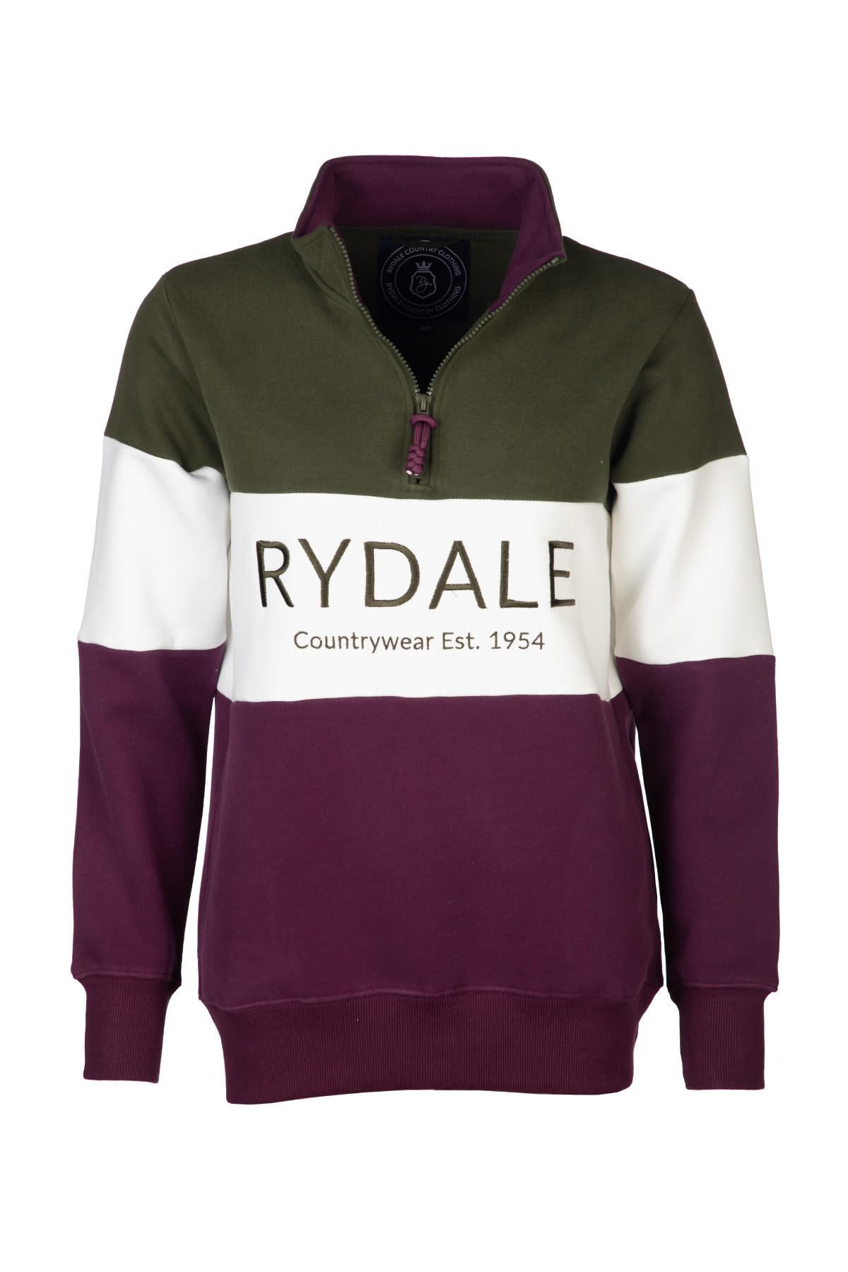 Rydale Ladies Country Sweatshirt Embroidered Women's Sweater Striped Women