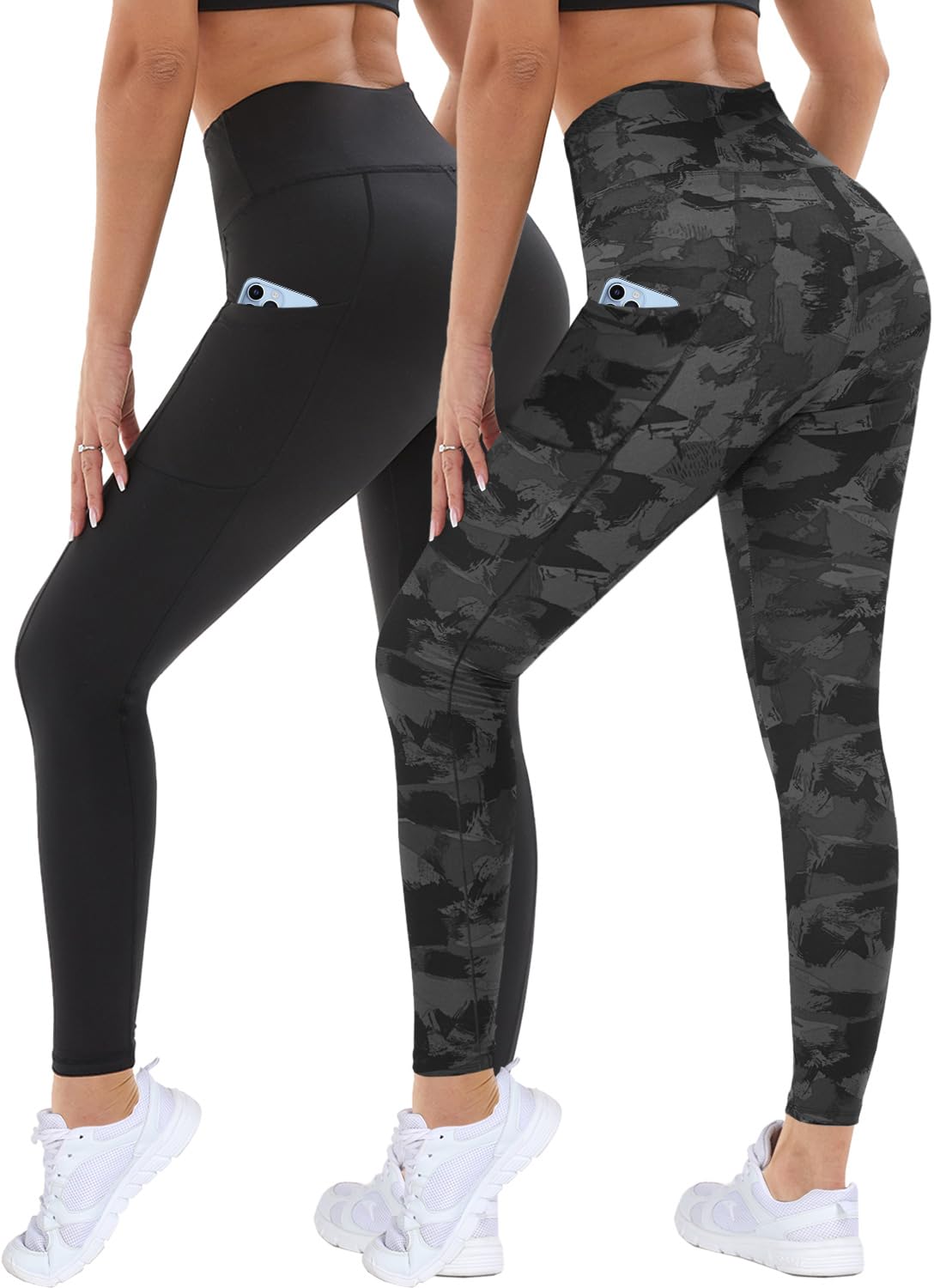 DDOBB 2 Pack Leggings for Women High Waisted