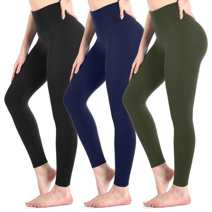 3 Pack Black Leggings for Women