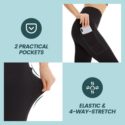 3 Pack Leggings for Women with Pockets High Waist Gym Leggings