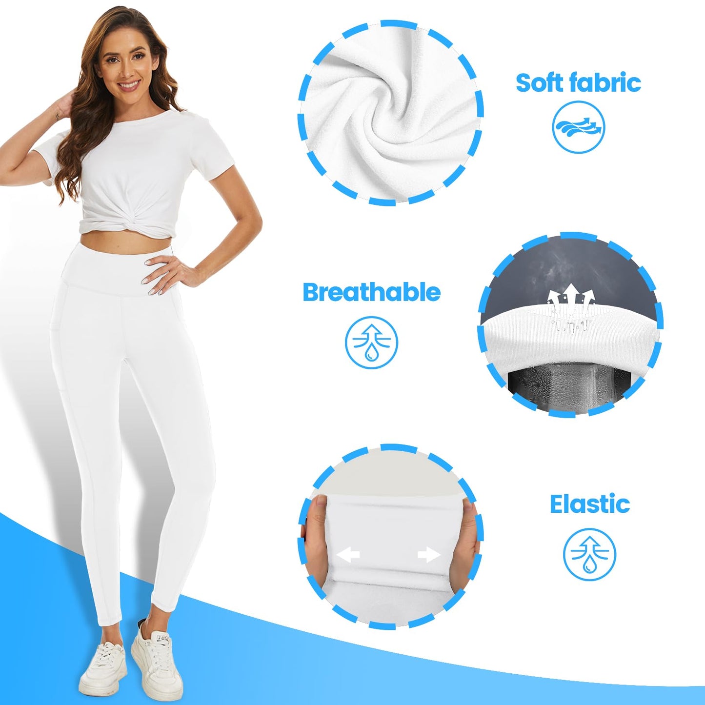 DDOBB 2 Pack Leggings for Women High Waisted